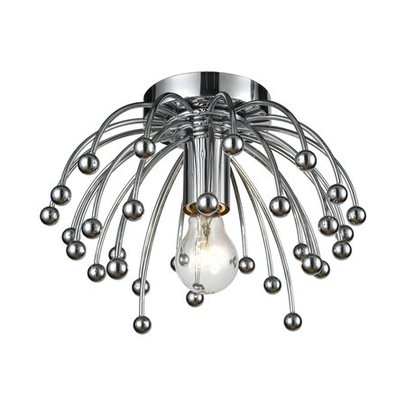 ELK STUDIO Momotombo 12'' Wide 1Light Flush Mount, Chrome 1223-003